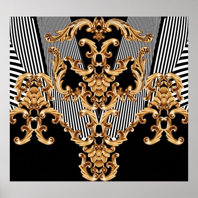 Baroque doré, décoration complexe. (Devant)