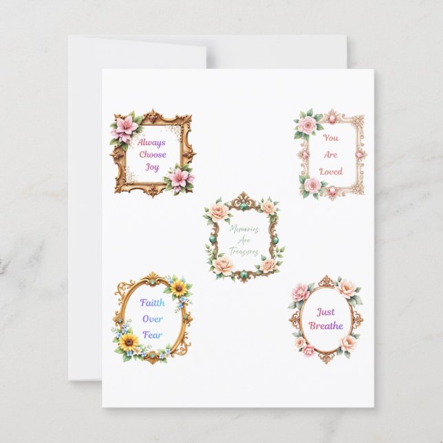 Baroque floral frames scrapbook paper cutouts (Devant)