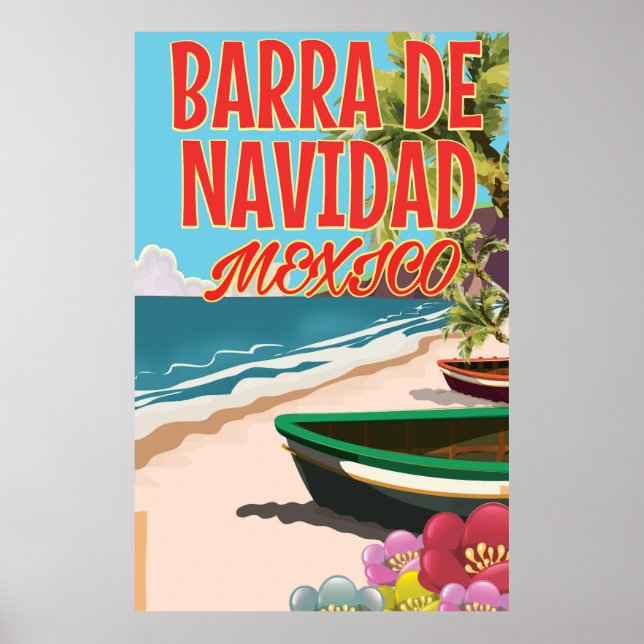 Barra de Navidad Mexique affiche de voyage (Devant)