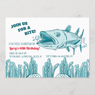 Barracuda Anniversaire Fête Invitation