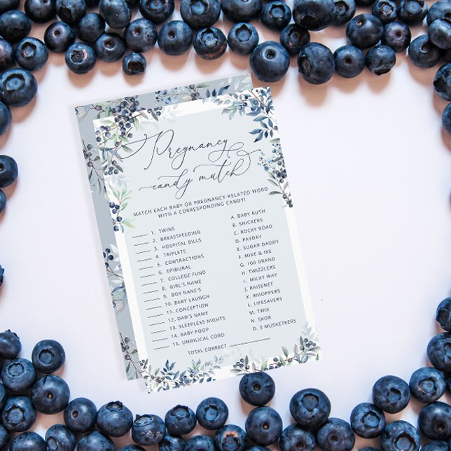 Barre à bonbons de grossesse Blueberry | Jeu Baby  (Créateur téléchargé)