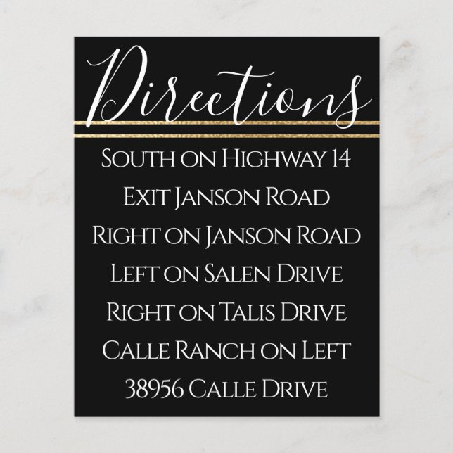 Barre Bat mitzvah Elegant Gold Black Direction Car (Devant)