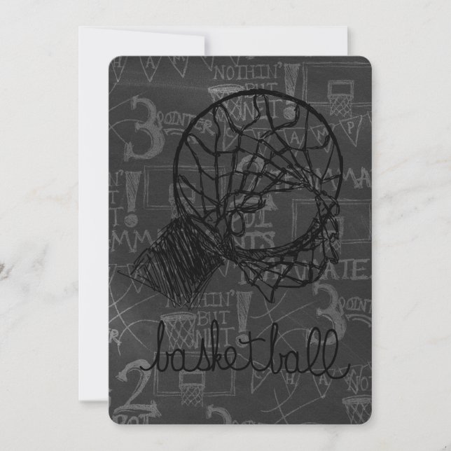 Barre Bat mitzvah Invitation Basketball Thème (Devant)