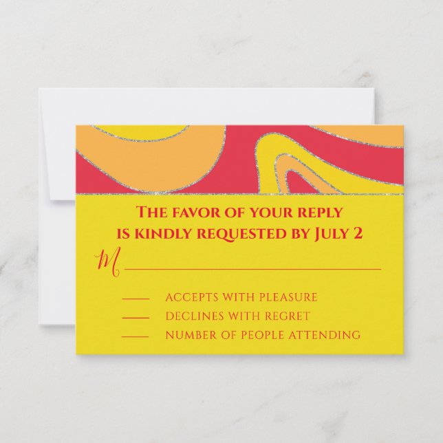 Barre BM ou Vagues argentées Bat mitzvah RSVP (Devant)