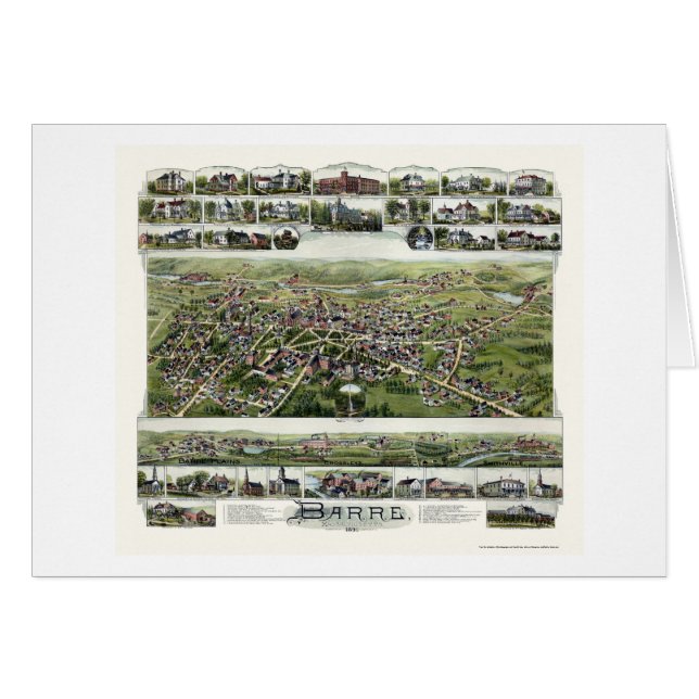 Barre, carte panoramique de mA - 1891 (Devant horizontal)