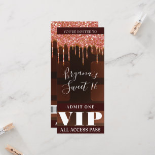 Barre de chocolat à paillettes roses VIP pour fête