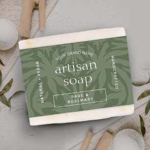 Barre De Savon Vert Sage Moderne Envelopper autour