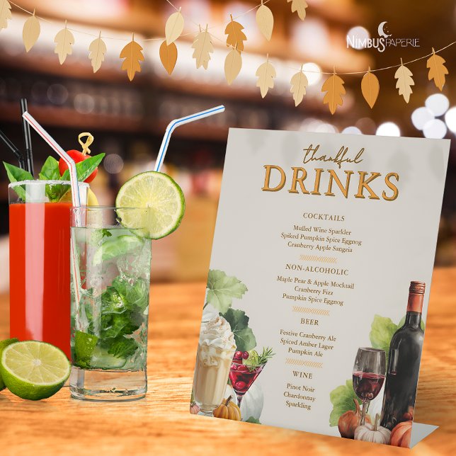 Barre de Thanksgiving - Floral Muet Panneau de soi (Créateur téléchargé)