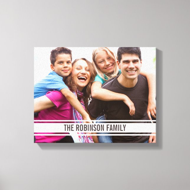 Barre de Varsity Photo de famille sur toile (Recto)