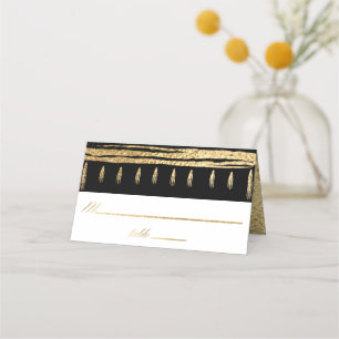 Barre et Bat mitzvah Gold Black Tallit Cartes de P