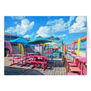 Barre et gril tropicaux colorés de plage des