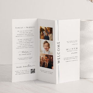 Barre minimale Mitzvah Trifold Programme avec phot