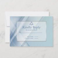 Barre Mitzvah RSVP tons contemporains de bleu