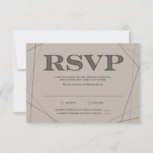Barre moderne Geo / Carte RSVP Bat mitzvah