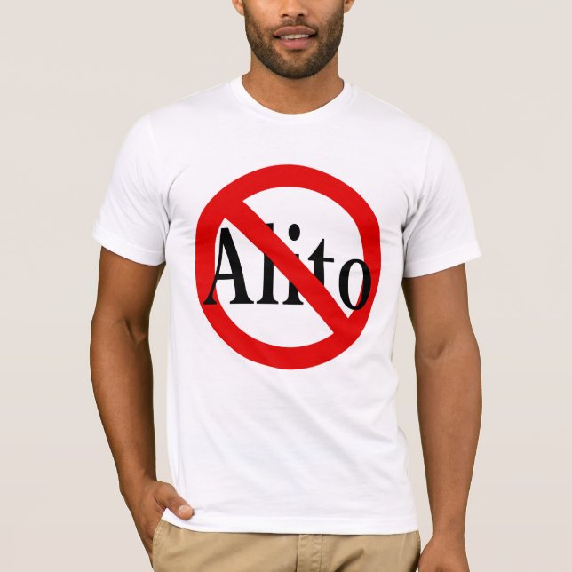 Barre oblique rouge par l'Anti-Alito T-shirt (Devant)