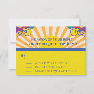 Barre ou Bat mitzvah RSVP Silvery Swirls