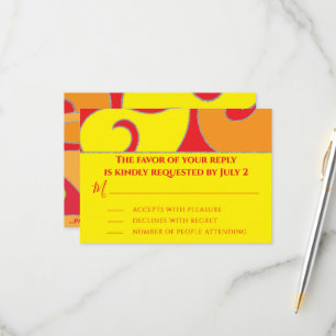 Barre ou Bat mitzvah RSVP Silvery Swirls