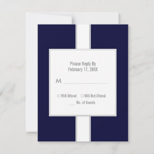 Barre ou cartes de réponse Bat mitzvah {Dark Blue}