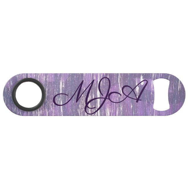 Barre Plum | Brochure chic en argent violet (Devant (Horizontal))