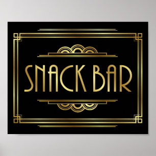 BARRE SNACK Art Déco Gatsby Signe Imprimer