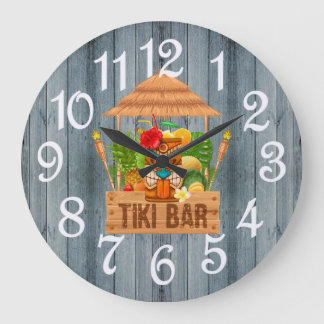 Barre Tiki Russe Gris Grande horloge