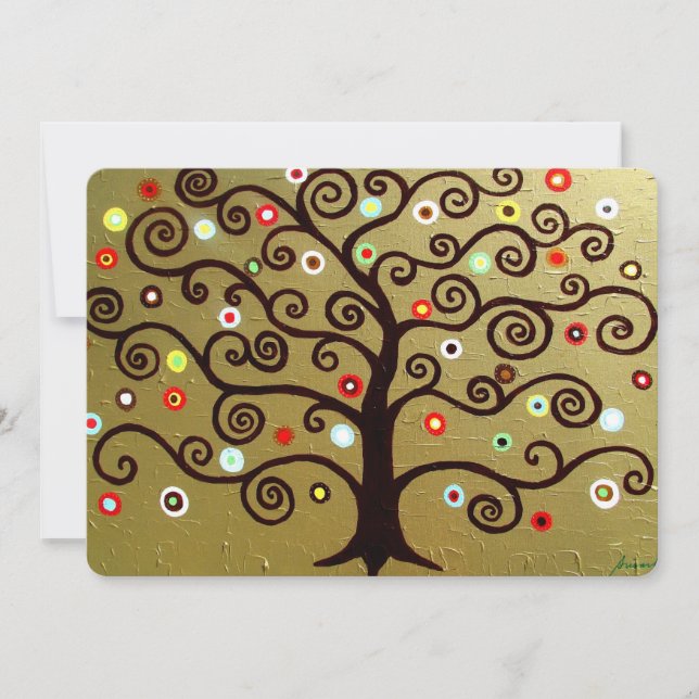 barreau bat mitzvah ARBRE DE LA VIE INVITATIONS (Devant)