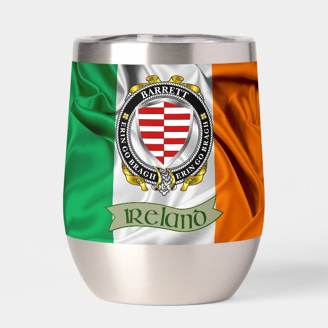Barrett Irish Shield & Flag Personnalisé (Arrière)