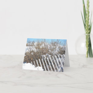 Barrière dunaire à la carte de note de plage de