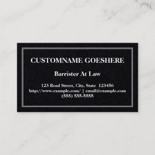 Barrister De Plain Chez Carte de visite De Droit