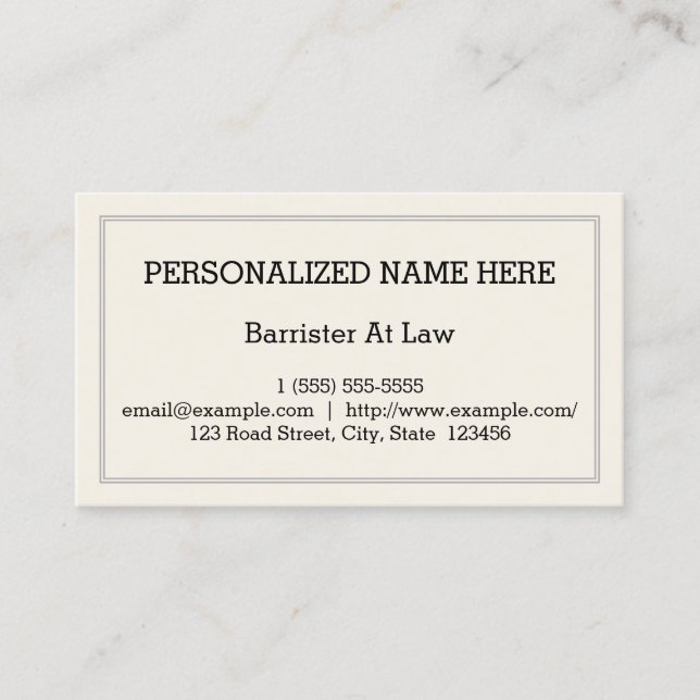Barrister simple et à clé au Carte de visite de dr (Devant)