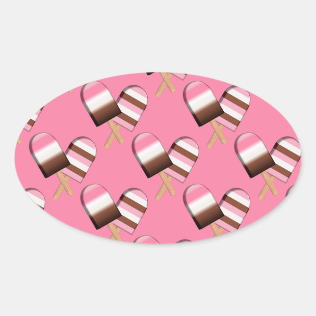 Bars à crème glacée napolitaine 01-OVAL STICKERS (Devant)