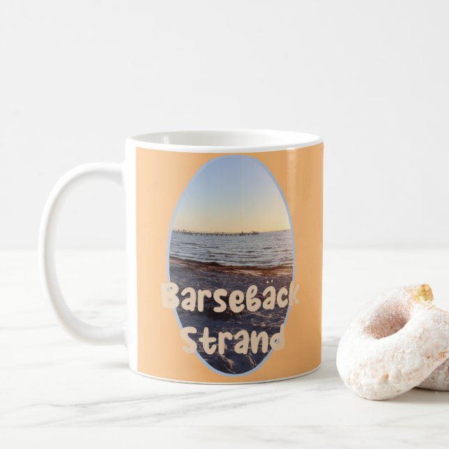 Barseback Strand, Sunset Beach, Suède Café Mug (Avec donut)