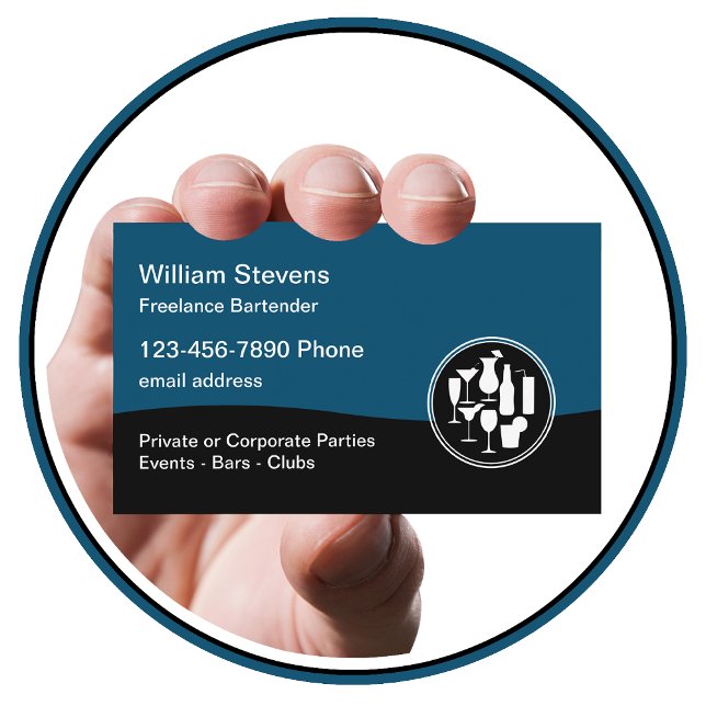 Bartender Pour L'Embauche De Cartes de visite Mode (Créateur téléchargé)