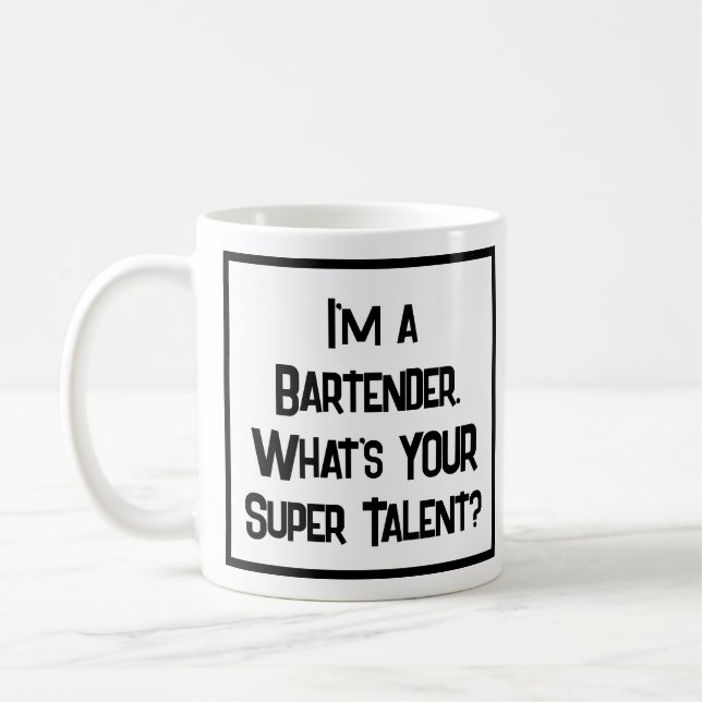 Bartender Super Talent. Café Mug (Gauche)