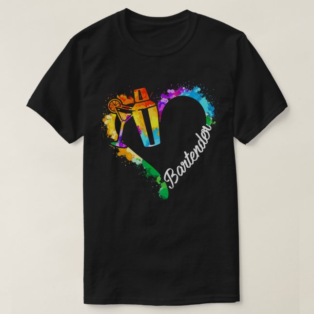 BARTENDER WATER ART COEUR Classique TShirt (Design devant)