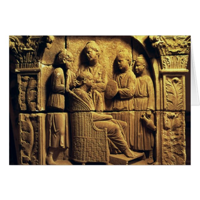 Bas-relief d'un coiffeur, Roman (Devant horizontal)