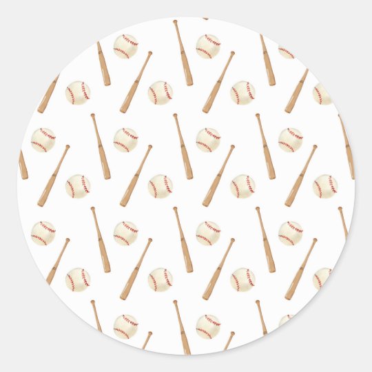 Base-ball et batte sticker rond