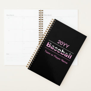 Base-ball Féminin - Typographie Géométrique Rose