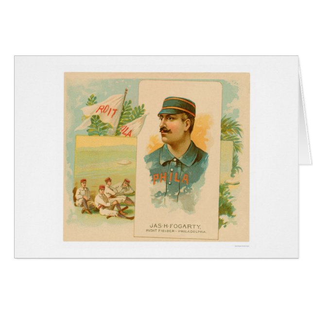 Base-ball rare 1888 de Jas Fogarty (Devant horizontal)