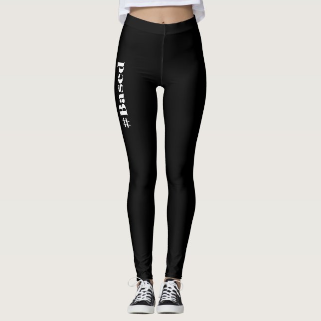 #Base Black Leggings Edgy Design Cool (Devant)