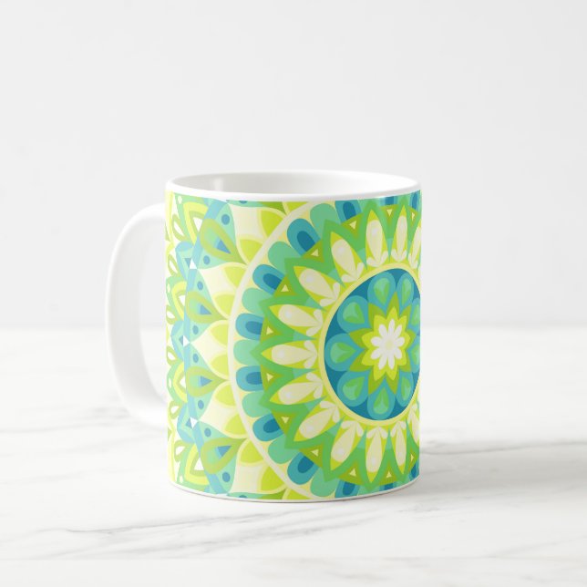 Base verte Mandala Mug (Devant gauche)