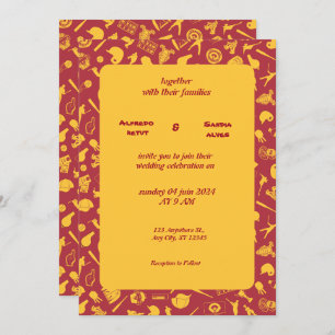 Baseball amour sport Thème Mariage Invitations