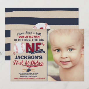 Baseball Anniversaire Invitation Baseball 1er Anni