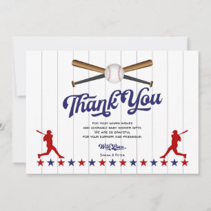 Baseball, Baby Boy Douche Carte de remerciements