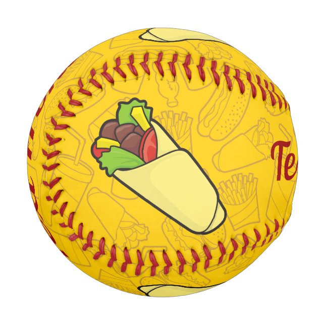 Baseball Balle de base-ball Tortilla Sandwich Wrap (Dos Droite)