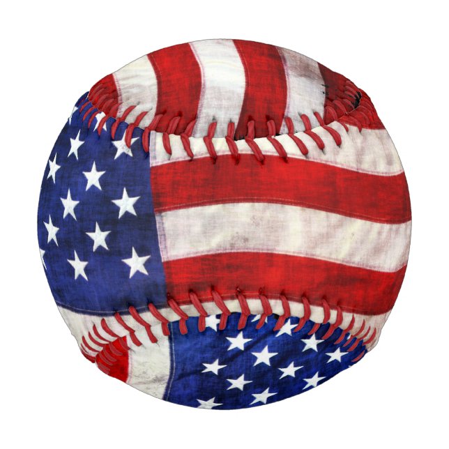 Baseball Balle de jeu de drapeau américain patriotique (Devant)