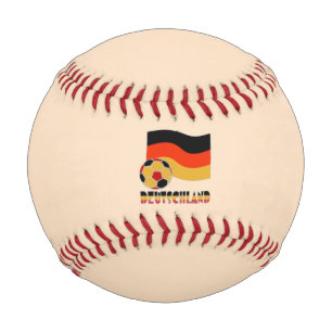 Baseball Drapeau Deutschland et frontière gris balle de foo