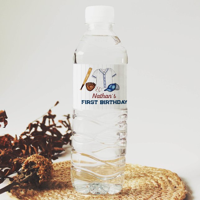 Baseball Étiquette bouteille d'eau fête d'annivers (Créateur téléchargé)