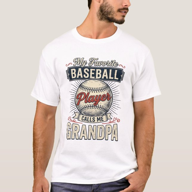 Baseball Grandpa Conception de T-shirt avec Gravur (Devant)