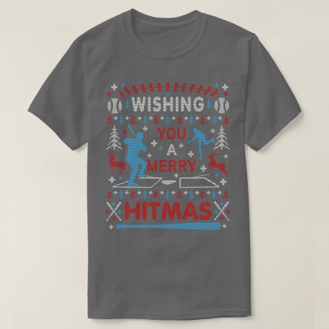 Baseball laid Noël Sweat Party Joyeux Hitmas (Design devant)